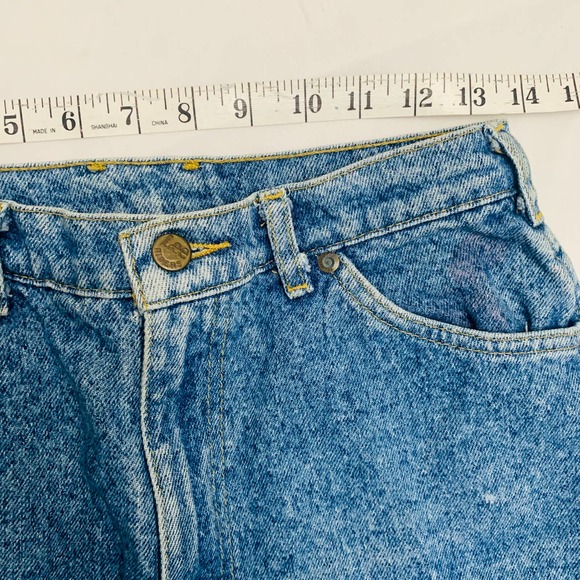 Vintage Lee Women's High Rise Straight Mom Jeans Acid Washed Blue Size 10 - Picture 7 of 9